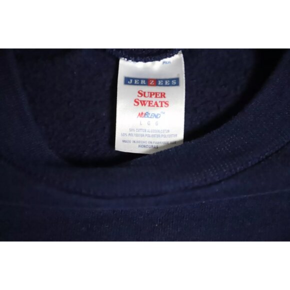 VTG Jerzees Sweatshirt Mens L Blue Super Bowl XXXIX New England Patriots Graphic - Picture 3 of 7